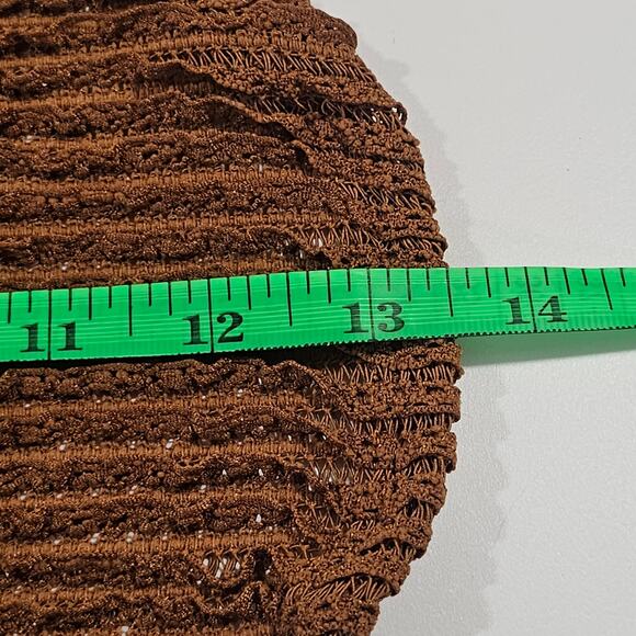 Pretty Little Thing Tall Chocolate Textured Strappy Crop Top Y2K NWT33 - Picture 7 of 8